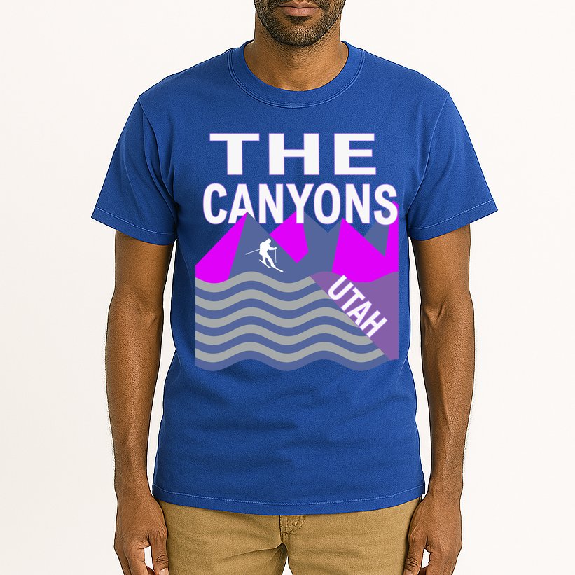 The Canyons Utah Usa Ski Resort Snowboarding Skiing Funny Gift Tall T-Shirt