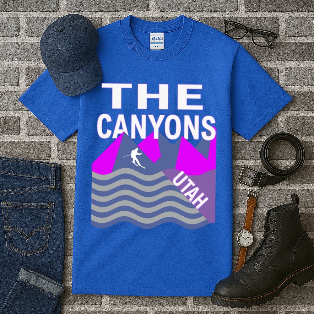 The Canyons Utah Usa Ski Resort Snowboarding Skiing Funny Gift Tall T-Shirt