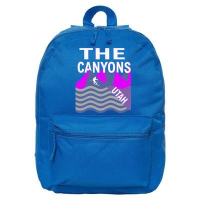 The Canyons Utah Usa Ski Resort Snowboarding Skiing Funny Gift 16 in Basic Backpack