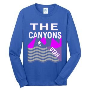 The Canyons Utah Usa Ski Resort Snowboarding Skiing Funny Gift Tall Long Sleeve T-Shirt