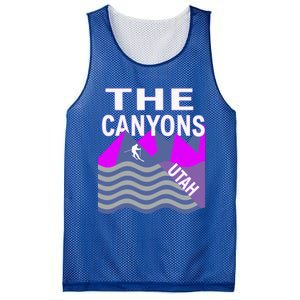 The Canyons Utah Usa Ski Resort Snowboarding Skiing Funny Gift Mesh Reversible Basketball Jersey Tank