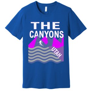 The Canyons Utah Usa Ski Resort Snowboarding Skiing Funny Gift Premium T-Shirt