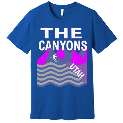 The Canyons Utah Usa Ski Resort Snowboarding Skiing Funny Gift Premium T-Shirt
