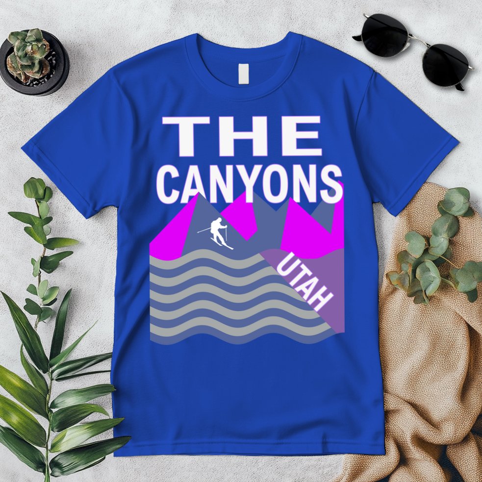 The Canyons Utah Usa Ski Resort Snowboarding Skiing Funny Gift Premium T-Shirt
