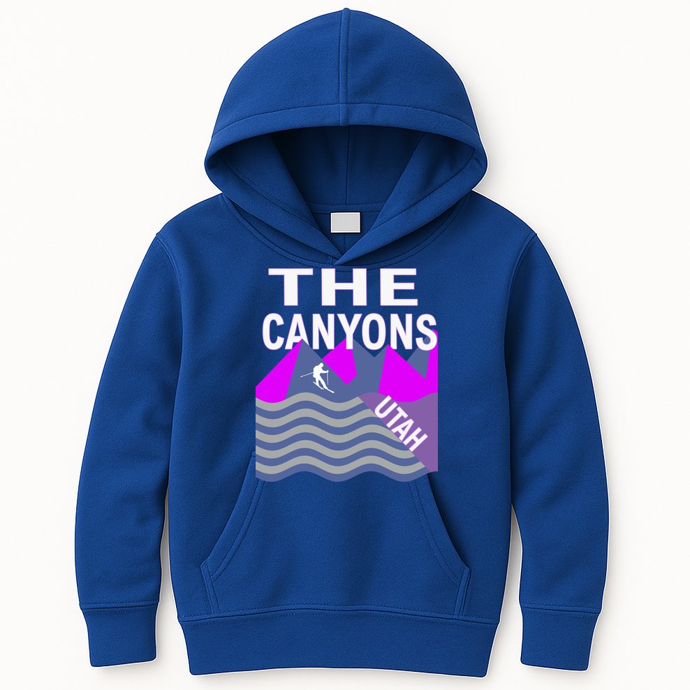 The Canyons Utah Usa Ski Resort Snowboarding Skiing Funny Gift Kids Hoodie