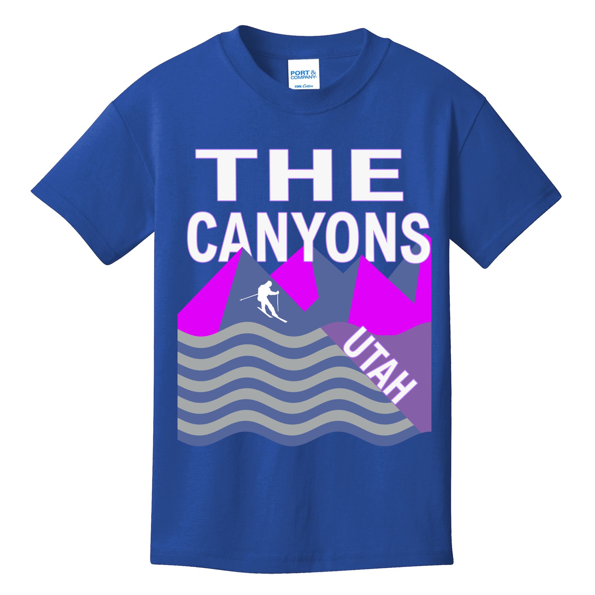 The Canyons Utah Usa Ski Resort Snowboarding Skiing Funny Gift Kids T-Shirt