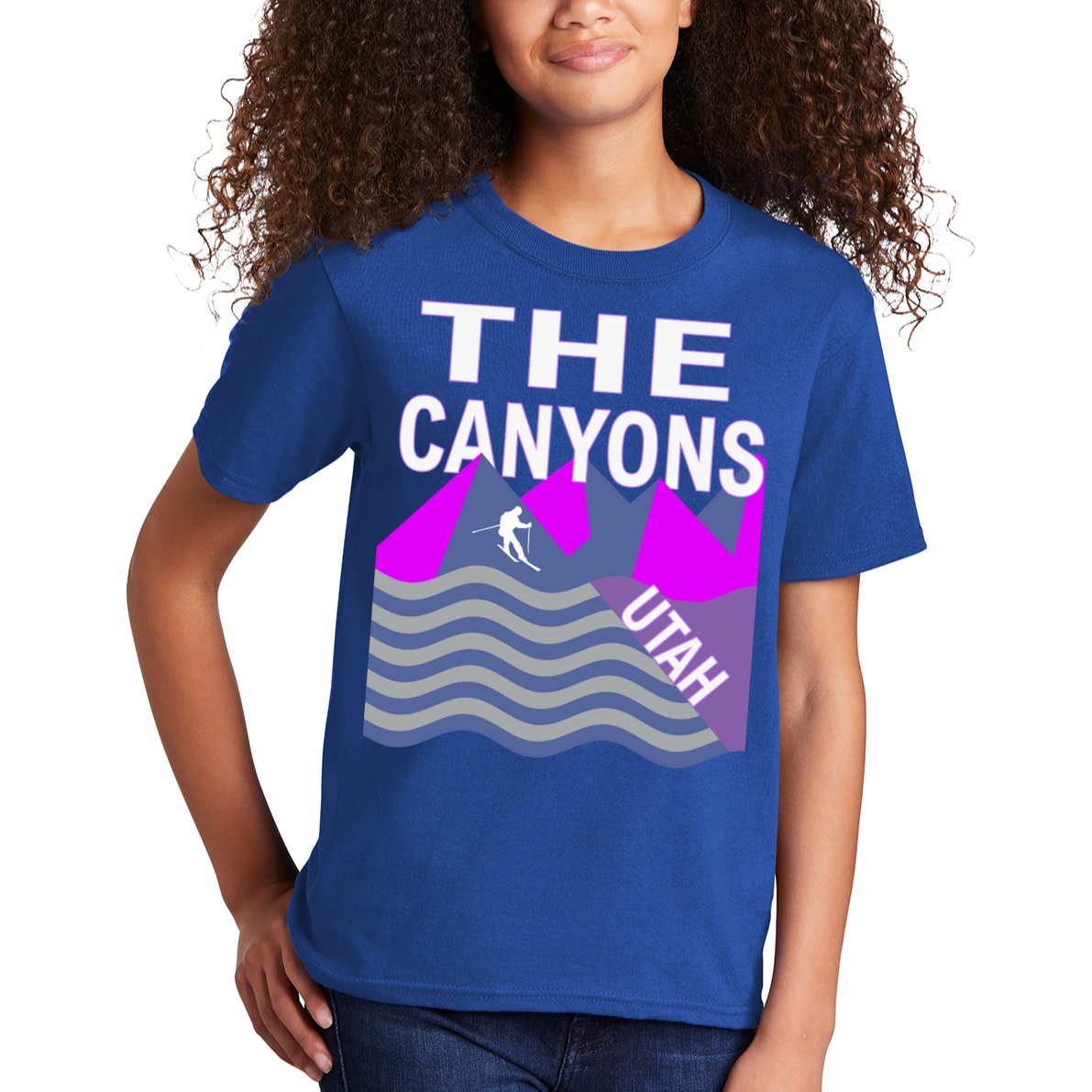 The Canyons Utah Usa Ski Resort Snowboarding Skiing Funny Gift Kids T-Shirt