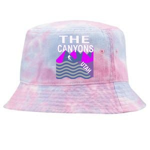 The Canyons Utah Usa Ski Resort Snowboarding Skiing Funny Gift Tie-Dyed Bucket Hat