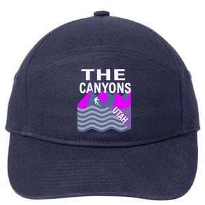 The Canyons Utah Usa Ski Resort Snowboarding Skiing Funny Gift 7-Panel Snapback Hat