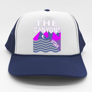 The Canyons Utah Usa Ski Resort Snowboarding Skiing Funny Gift Trucker Hat