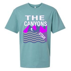 The Canyons Utah Usa Ski Resort Snowboarding Skiing Funny Gift Sueded Cloud Jersey T-Shirt