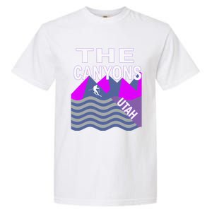 The Canyons Utah Usa Ski Resort Snowboarding Skiing Funny Gift Garment-Dyed Heavyweight T-Shirt