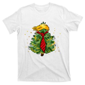 Trump Christmas Usa Funny Trump Hair Tree  Women T-Shirt