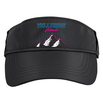 Telluride Colorado Usa Ski Resort 1980S Retro Cute Gift Adult Drive Performance Visor