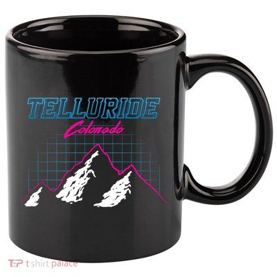 Telluride Colorado Usa Ski Resort 1980S Retro Cute Gift 11oz C Handle Ceramic Mug