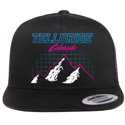 Telluride Colorado Usa Ski Resort 1980S Retro Cute Gift Flatbill Hat