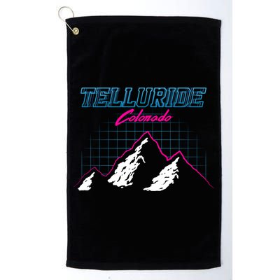 Telluride Colorado Usa Ski Resort 1980S Retro Cute Gift Golf Towel