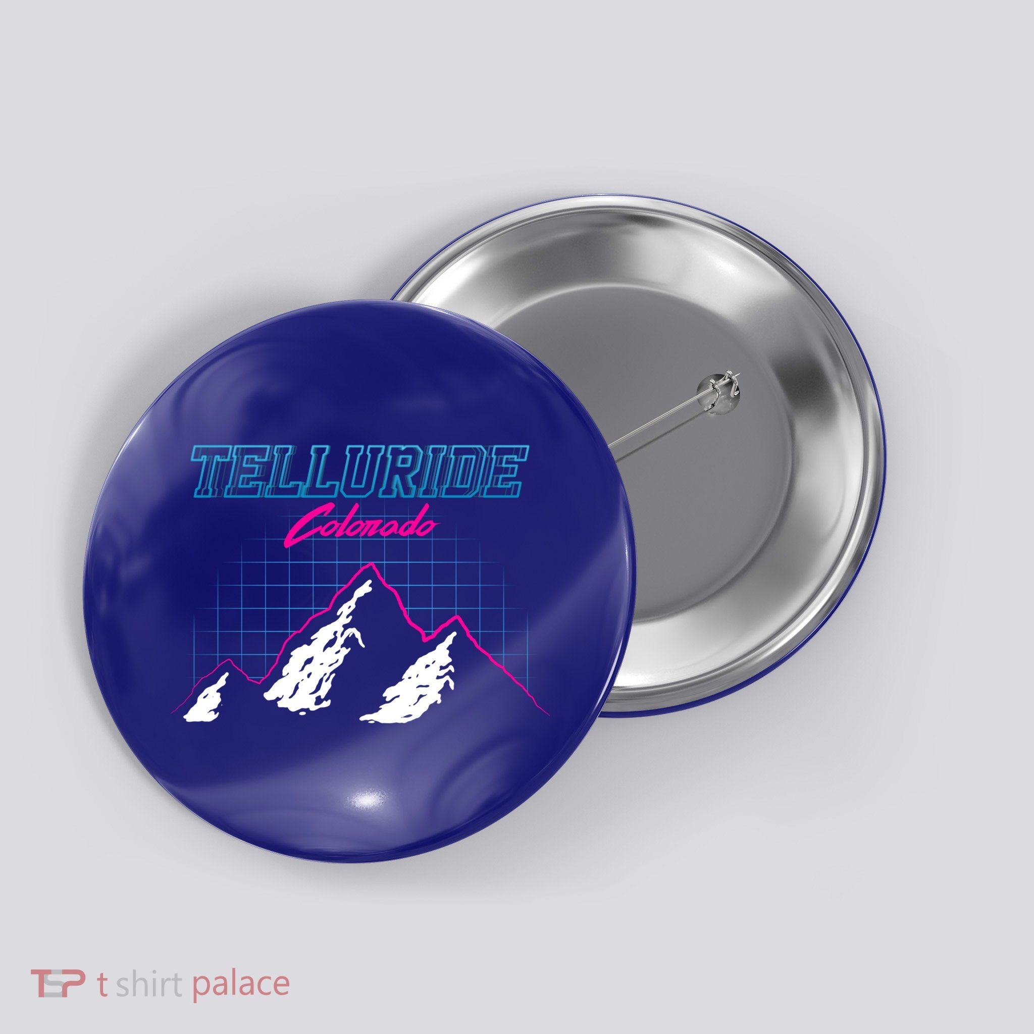 Telluride Colorado Usa Ski Resort 1980S Retro Cute Gift Button