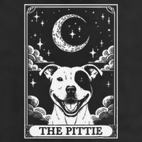 Tarot Card Vintage Crescent Moon Pit Bull Dog Pittie Mom Hat
