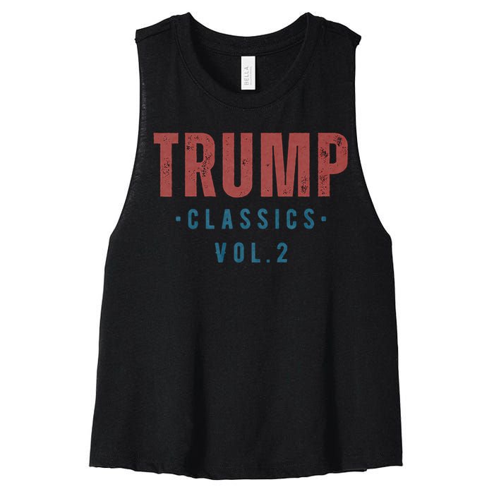 Trump Classics Vol.2 Trump 2024 Vintage Women's Racerback Cropped Tank