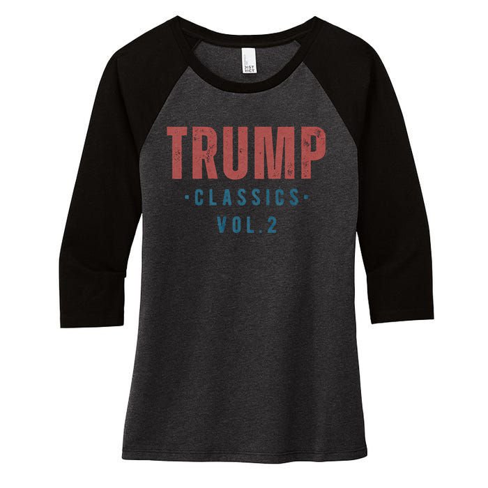 Trump Classics Vol.2 Trump 2024 Vintage Women's Tri-Blend 3/4-Sleeve Raglan Shirt