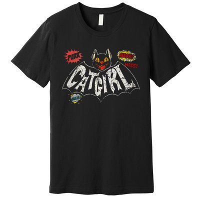 The Catgirl Vintage Rockabilly Premium T-Shirt