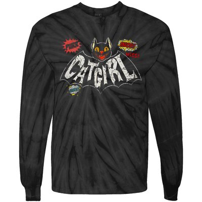 The Catgirl Vintage Rockabilly Tie-Dye Long Sleeve Shirt