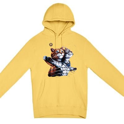 Titanic Cat Vintage Kitten In Space Galaxy Lovers Funny Premium Pullover Hoodie