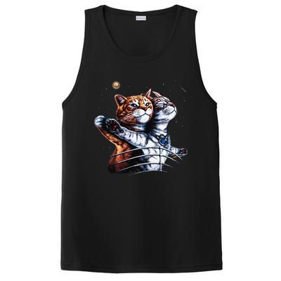 Titanic Cat Vintage Kitten In Space Galaxy Lovers Funny PosiCharge Competitor Tank