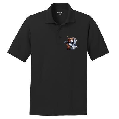 Titanic Cat Vintage Kitten In Space Galaxy Lovers Funny PosiCharge RacerMesh Polo