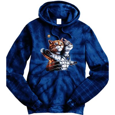 Titanic Cat Vintage Kitten In Space Galaxy Lovers Funny Tie Dye Hoodie