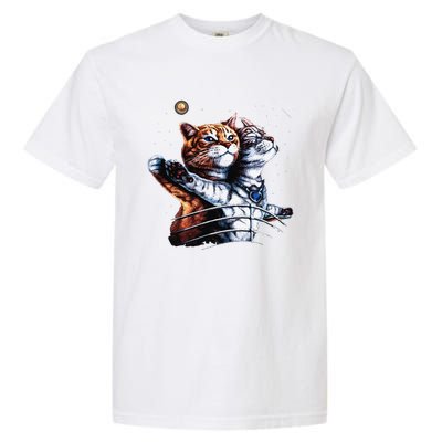 Titanic Cat Vintage Kitten In Space Galaxy Lovers Funny Garment-Dyed Heavyweight T-Shirt