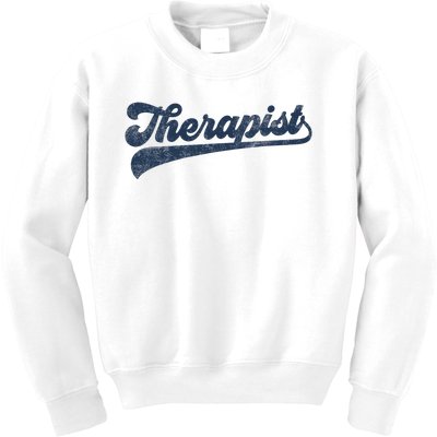 Therapist Cute Vintage Graphic Kids Sweatshirt