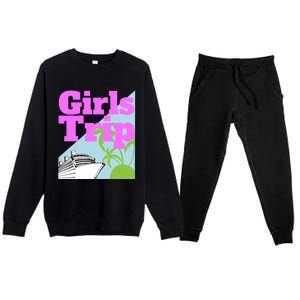 Trip Cruise Vacation Matching Group Cool Gift Premium Crewneck Sweatsuit Set