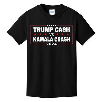 Trump Cash Vs Kamala Crash Kids T-Shirt