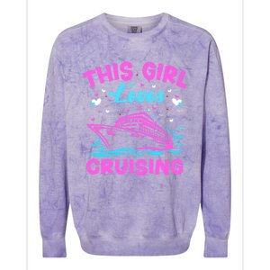 Trip Cruise Vacation This Loves Cruising Gift Colorblast Crewneck Sweatshirt