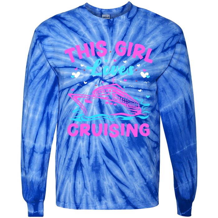 Trip Cruise Vacation This Loves Cruising Gift Tie-Dye Long Sleeve Shirt