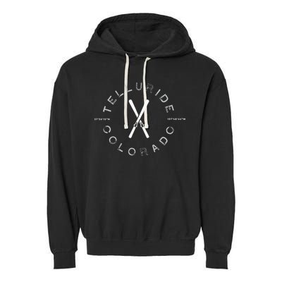 Telluride Colorado Vintage Ski Garment-Dyed Fleece Hoodie