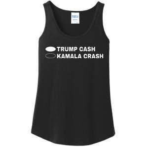 Trump Cash Vs Kamala Crash Funny Voting Humor Ladies Essential Tank