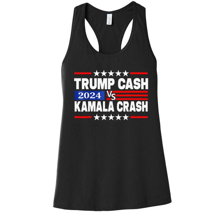 Trump Cash Vs Kamala Crash Women's Racerback Tank