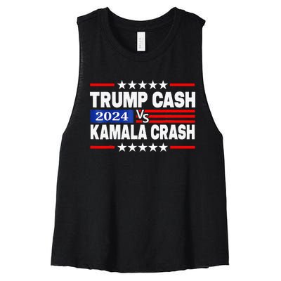 Trump Cash Vs Kamala Crash Women's Racerback Cropped Tank