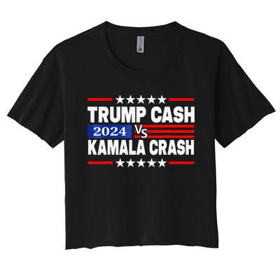 Trump Cash Vs Kamala Crash Women's Crop Top Tee