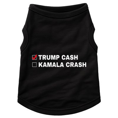 Trump Cash Vs Kamala Crash Funny Voting Humor Doggie Tank
