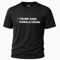 Trump Cash Vs Kamala Crash Funny Voting Humor Cooling Performance Crew T-Shirt