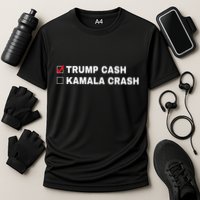 Trump Cash Vs Kamala Crash Funny Voting Humor Cooling Performance Crew T-Shirt