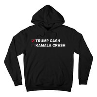 Trump Cash Vs Kamala Crash Funny Voting Humor Hoodie