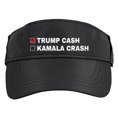 Trump Cash Vs Kamala Crash Funny Voting Humor Adult Drive Performance Visor
