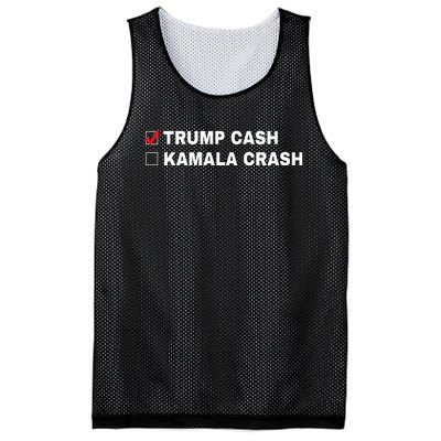 Trump Cash Vs Kamala Crash Funny Voting Humor Mesh Reversible Basketball Jersey Tank