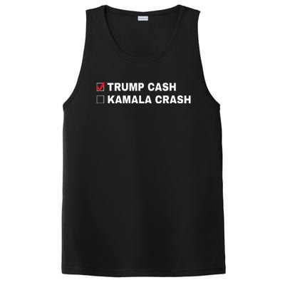 Trump Cash Vs Kamala Crash Funny Voting Humor PosiCharge Competitor Tank