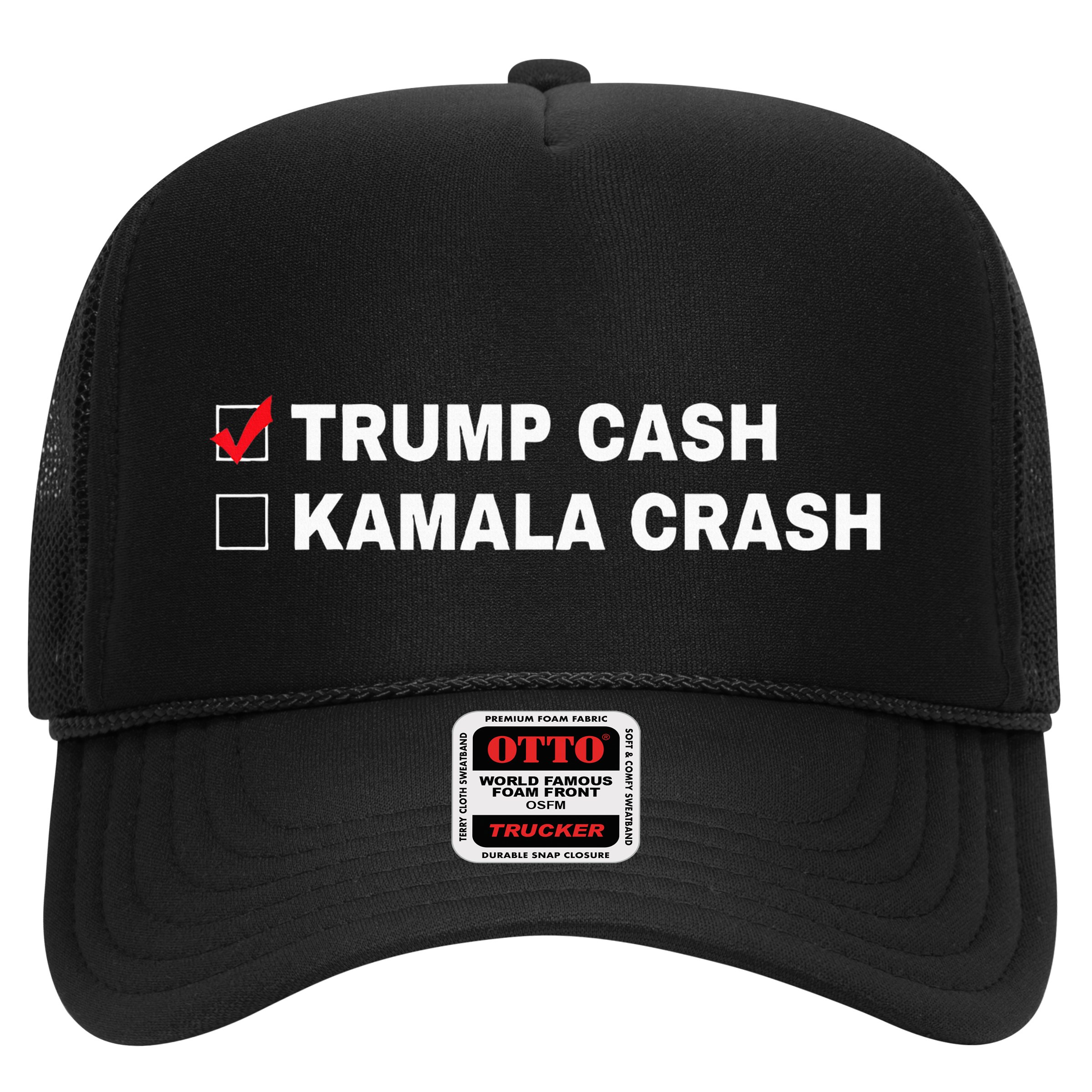 Trump Cash Vs Kamala Crash Funny Voting Humor Hat